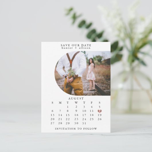 Save the Date Postkarte (Stehend Vorderseite)