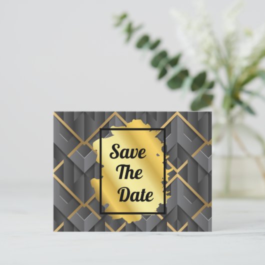 Save The Date Postkarte (Stehend Vorderseite)