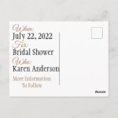 Save The Date Postkarte (Rückseite)