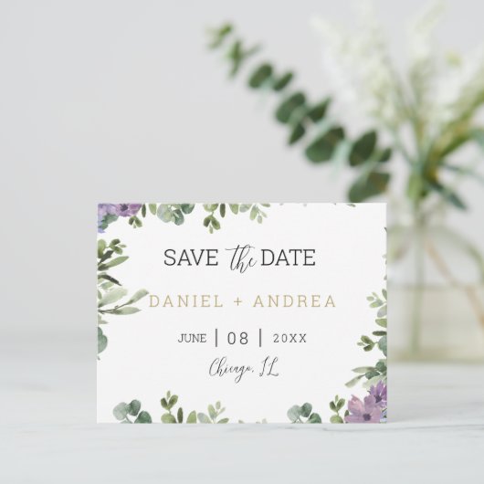 Save the Date Postkarte (Stehend Vorderseite)