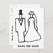 SAVE THE DATE Postkarte (Vorne/Hinten)