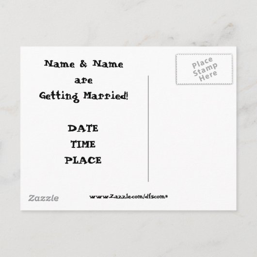 SAVE THE DATE Postkarte (Rückseite)