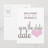 SAVE THE DATE Postkarte (Vorne/Hinten)