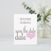 SAVE THE DATE Postkarte (Stehend Vorderseite)