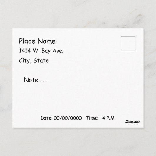 Save the Date Postkarte (Rückseite)