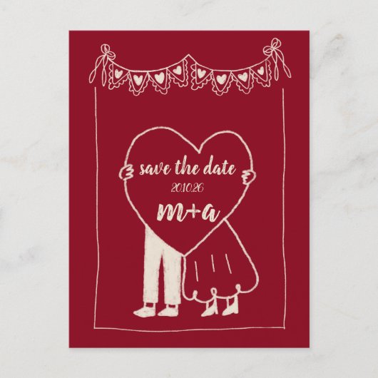 Save the date postkarte (Vorderseite)