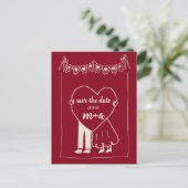 Save the date postkarte (Stehend Vorderseite)
