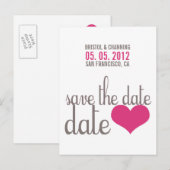 SAVE THE DATE Postkarte (Vorne/Hinten)