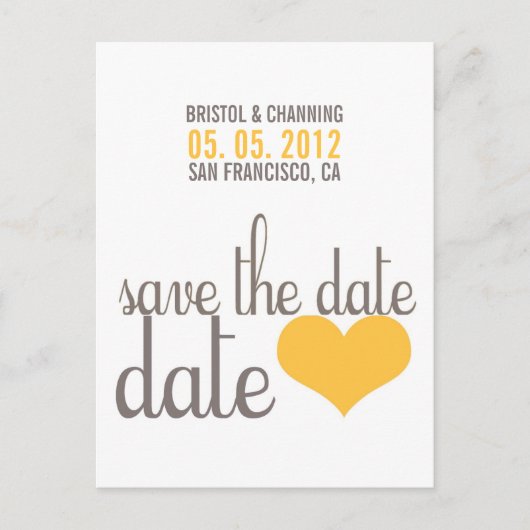 SAVE THE DATE Postkarte (Vorderseite)