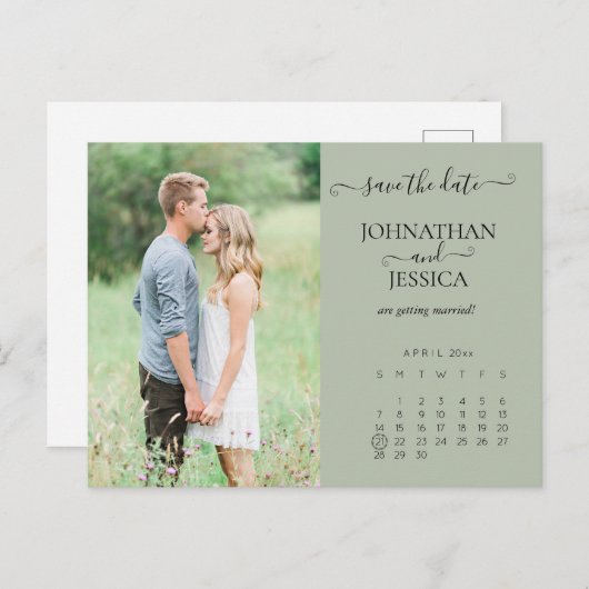 Save the Date Postkarte (Vorne/Hinten)