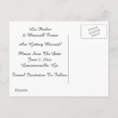 Save the Date Postkarte (Rückseite)