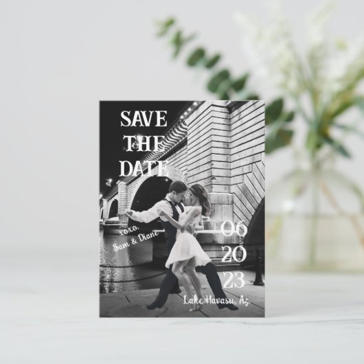Save the Date Postkarte (Stehend Vorderseite)