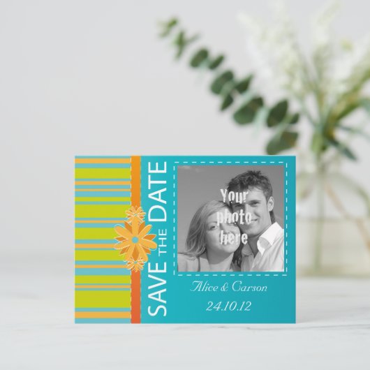 Save the Date Postkarte (Stehend Vorderseite)