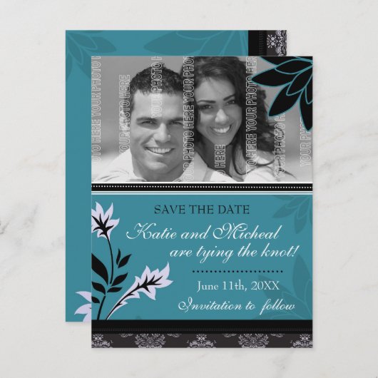 Save the Date Postkarte (Vorne/Hinten)