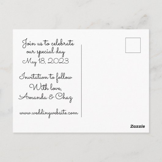 Save the Date Postkarte (Rückseite)