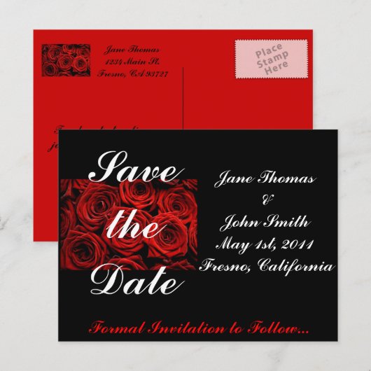 Save the Date Postkarte (Vorne/Hinten)