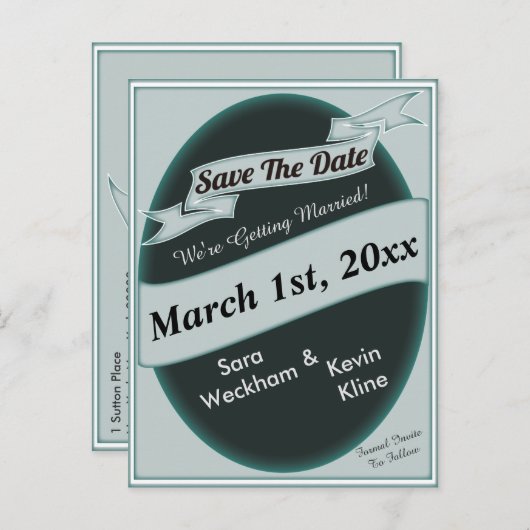 Save the Date Postkarte (Vorne/Hinten)
