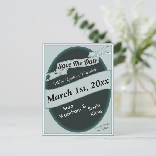 Save the Date Postkarte (Stehend Vorderseite)