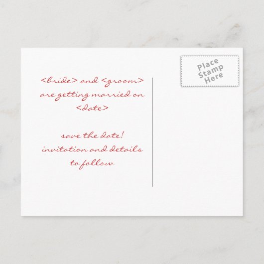 Save the Date Postkarte (Rückseite)