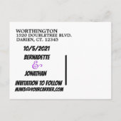 SAVE THE DATE Postkarte (Rückseite)