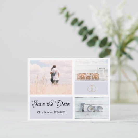 Save the Date Postkarte (Stehend Vorderseite)