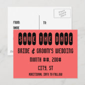 Save the Date Postkarte (Vorne/Hinten)