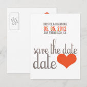 SAVE THE DATE Postkarte (Vorne/Hinten)