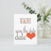 SAVE THE DATE Postkarte (Stehend Vorderseite)