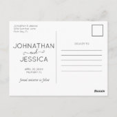 Save the Date Postkarte (Rückseite)