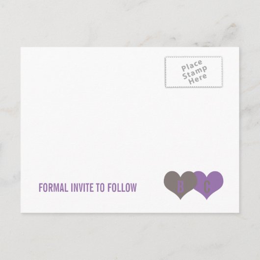 SAVE THE DATE Postkarte (Rückseite)