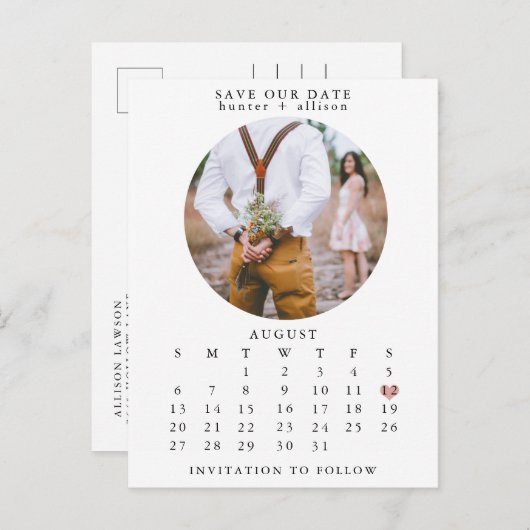 Save the Date Postkarte (Vorne/Hinten)