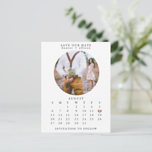 Save the Date Postkarte (Stehend Vorderseite)