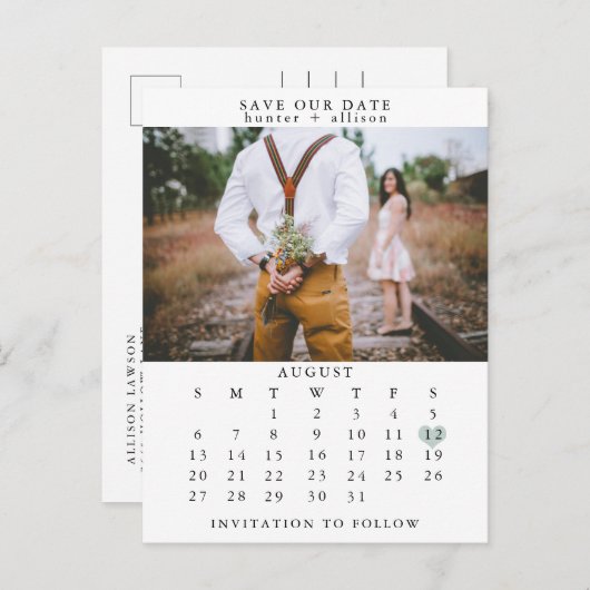 Save the Date Postkarte (Vorne/Hinten)