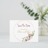 Save The Date Postkarte (Stehend Vorderseite)