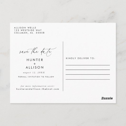 Save the Date Postkarte (Rückseite)