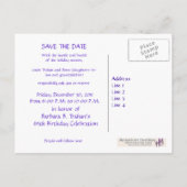 Save the Date Postkarte 2 - Weiße Anthurien (Rückseite)