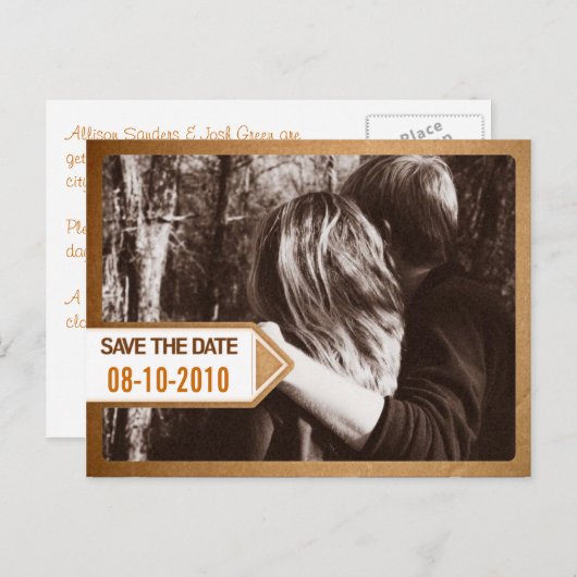 Save the Date-Postkarte Ankündigungspostkarte (Vorne/Hinten)