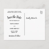 Save the Date Postkarte | Benutzerdefiniertes Foto (Rückseite)