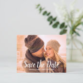 Save the Date Postkarte | Benutzerdefiniertes Foto (Stehend Vorderseite)