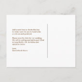 Save the Date Postkarte, Fotokarte, Strandhochzeit Ankündigungspostkarte (Rückseite)