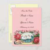 Save the Date Postkarte für benutzerdefinierte Ros (Vorne/Hinten)