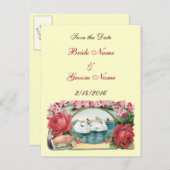 Save the Date Postkarte für benutzerdefinierte Ros (Vorne/Hinten)