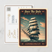 Save The Date | Postkarte für Connecticut (Vorne/Hinten)
