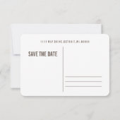 Save the Date/Postkarte - Gold Lit Nite Date (Rückseite)