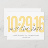 Save the Date Postkarte, großes Datum Ankündigungspostkarte (Vorne/Hinten)