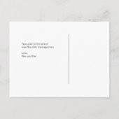 Save the Date Postkarte, großes Datum, rosafarben Ankündigungspostkarte (Rückseite)