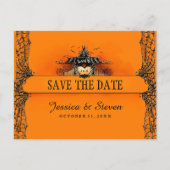Save the Date Postkarte - Halloween-Liebe (Vorderseite)
