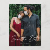 Save the Date Postkarte - Minimales Skript (Vorderseite)