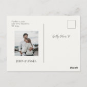 Save the Date Postkarte, Minimalistisch Save the D Postkarte (Rückseite)