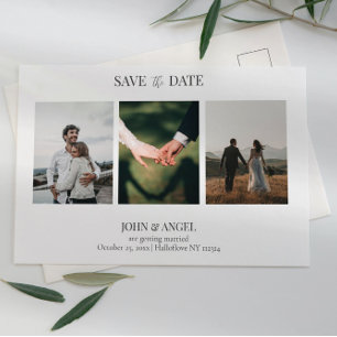 Save the Date Postkarte, Minimalistisch Save the D Postkarte
